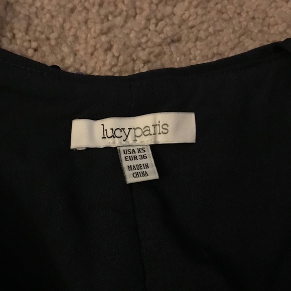 Lucy Paris navy blue sequin crop tank, XS - Picture 3 of 6